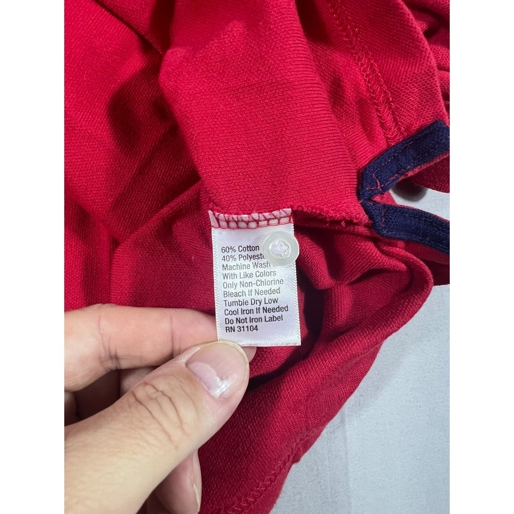Saddlebred Comfort Flex Mens Red Big & Tall Polo Shirt 3XLT Short Sleeve Golf - Picture 8 of 9